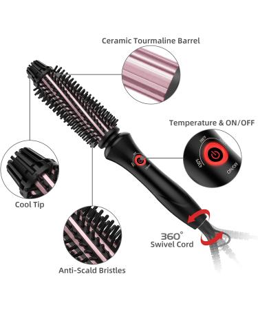 YEEGOR Ionic Curling Iron Brush 1 Inch - Ceramic Tourmaline, Anti-Scald, Instant Heat Up - for Short/Shoulder-Length Hair - Dual Voltage Travel Curling Brush - Buy Online on GoSupps.com