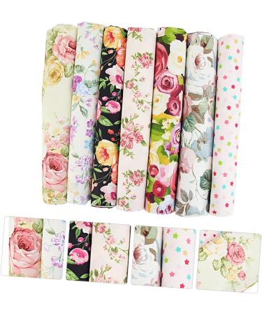 LALAFINA 7 sheets Sewing Diy Cloth Cotton Chic Material Patch Fabric Floral Patchwork Handicraft Handmade - Buy Online on GoSupps.com