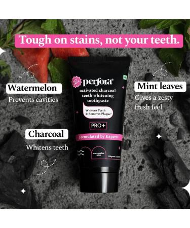Per ... fora Activated Charcoal Whitening Toothpaste - 100 g | Enamel Safe Teeth Whitening Tooth paste | Removes Coffee Tobacco & Wine Stains | SLS Free Toothpaste For Adults & Kids | Watermelon Mint - Buy Online on GoSupps.com