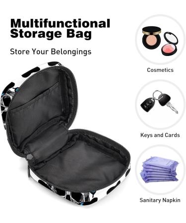 GIAPB Period Bag - Sanitary Napkin Storage & Travel Makeup Bag - Butterfly and Skulls Design - Buy Online on GoSupps.com