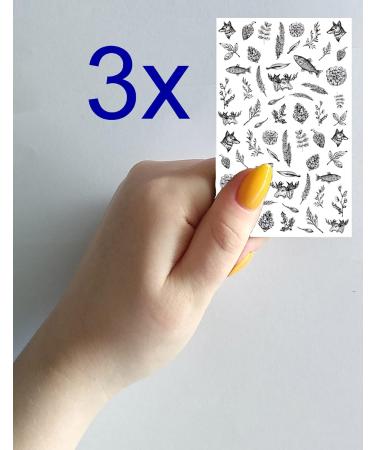 FLONZNAIL Nail Stickers Decal Transfers (5 Sheets) Vintage Engraving Illustration - Buy Online on GoSupps.com