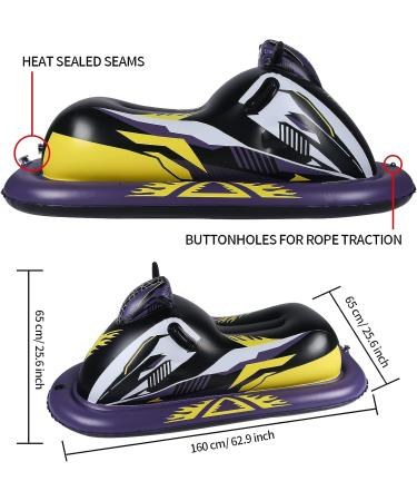 OBABA Snow Tube Inflatable Sled for Kids & Adults - Heavy Duty Large Snow Tubes for Outdoor Sledding | Holiday Christmas Fun - Buy Online on GoSupps.com