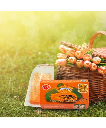 ASANTEE Papaya & Honey Soap 125g (4.41 Ounce) - Pack of 1 - Buy Online on GoSupps.com