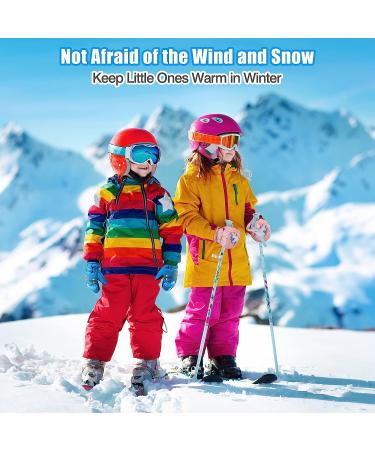 MoKo Toddler Ski Mittens - Insulated Waterproof Gloves for Girls Boys - Warm Fleece Winter Snow Mittens (S Size, Pink) - Buy Online on GoSupps.com