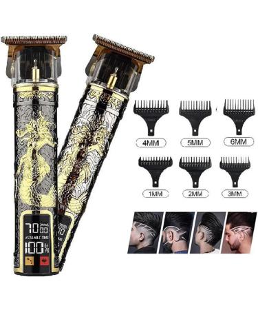 LCD Electric Hair Clipper T9 - Vintage Rechargeable Man Shaver & Professional Trimmer (Bronze Medusa) - International Shipping Available - Buy Online on GoSupps.com