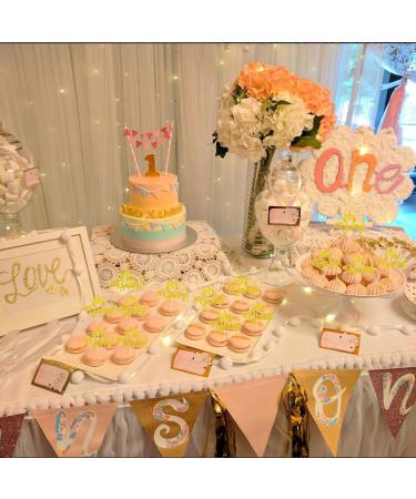 LXASIY 24PCS Oh Baby Cupcake Topper Gold Glitter Baby Shower Cupcake Picks Decorations for Baby First Birthday Baby Shower Party Supplies 24pcs Oh Baby Cupcake Toppers - Buy Online on GoSupps.com