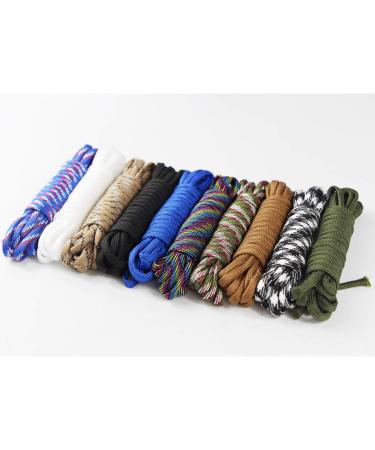 Aufodara 24er Set Paracord Bracelets - DIY Nylon Rope Kits with Black Plastic Click Closure Key Ring & Carabiner Hook - Buy Online on GoSupps.com