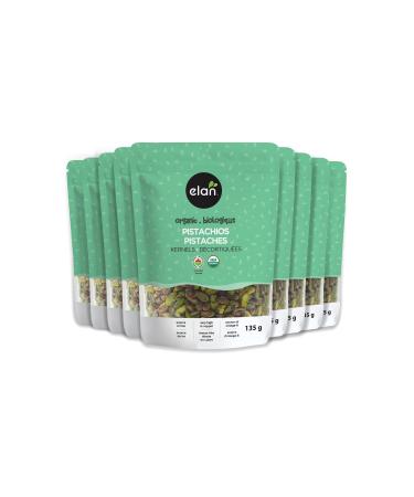 Elan Organic Raw Pistachios Non-GMO Vegan Gluten-Free 4.8 Ounce (Pack of 8)
