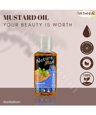 Nature Max Mustard Oil Essential Oils Pure Natural Undiluted Pure for Hair Skin Food & Kitchen Care Cold Pressed Premium (1Pack 2.70 oz / 80 ml)  - Buy Online on GoSupps.com