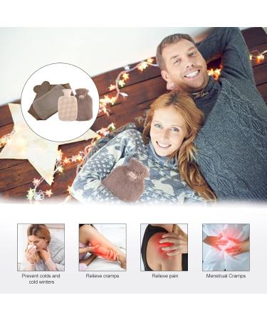 Cozy Plush Waist Warmer Belt & Hot Water Bottle - 1000 ml Gray Warm Belly Cover for Hands Neck & Feet - Buy Online on GoSupps.com