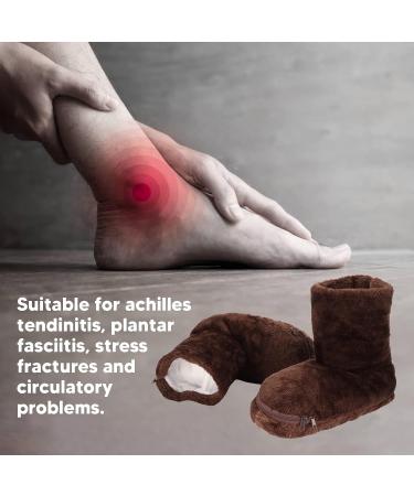 Buy Electrically Heated Washable Shoes - USB Heated Boots for Men & Women | Adjustable Temperature Soft & Comfortable | Keep Your Feet Warm (Brown) - Buy Online on GoSupps.com