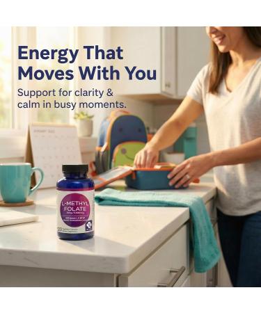 MD Life L-Methylfolate 5 mg Supplement - Professional-Grade Active L Methylfolate Supplement - 120 Capsules - L-Methylfolate 5mg - Maximum Potency MTHFR W/Essential Amino Acids 5mg (Pack of 120) - Buy Online on GoSupps.com