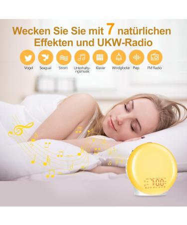 Buy Bluetooth Light Alarm Clock - Sunrise Sunset Simulation 17 Colors 22 Sounds Snooze FM Radio for Heavy Sleepers & Kids - International Shipping - Buy Online on GoSupps.com