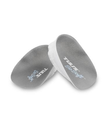 Tuli's so soft heel cushion - thermoplastic gel inserts with multi -cell design for better shock absorption - helps against heel spur plantar fasciitis - slim design fabric cover - normal m m