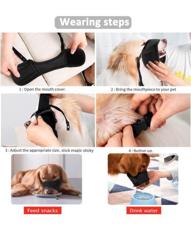 Adjustable Red Dog Muzzle - Safe & Breathable Mesh Velcro Fastener XL Size for Barking & Chewing Control - Buy Online on GoSupps.com