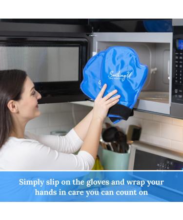 Soothing Hot and Cold Hand Therapy Gloves with Inner Finger Gel Pack - Pain Relief for Neuropathy, Arthritis, Carpal Tunnel - One Size Fits All - Buy Online on GoSupps.com