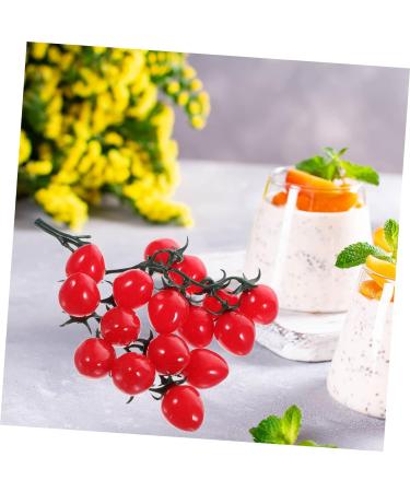 OUNONA 4pcs String Simulated Cherry Tomatoes Mini Decor Home Fake Fruit Prop Kid Toy Realistic Cherry Toys Artificial Cherry Tomatoes Garland Faux Window Red Small Tomatoes Child Pvc Redx4pcs 18X16CMx4pcs - Buy Online on GoSupps.com