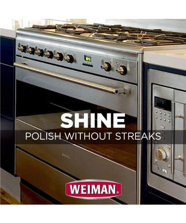 Weiman Stainless Steel Wipes - Large Microfiber Cloth for Appliances - Removes Fingerprints, Residue, Water Marks, and Grease - Ideal for Refrigerators, Dishwashers, Ovens, Grills - Packaging May Vary - Buy Online on GoSupps.com