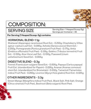 OZIVA Plant Based HerBalance for PCOS | PCOS Supplement for Women for Hormonal Balance & Better Menstrual Cycle | PCOS Drink with Inositol Shatavari Chasteberry Ashoka Certified Clean & Vegan 250g - Buy Online on GoSupps.com