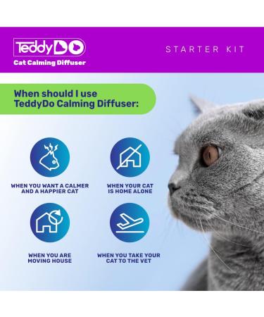 TeddyDo Calming Diffuser Refill for Cats | Pack of Two| 60 Days Kit | Reduce Spraying Scratching and Other Problematic Behaviors | Calming and Relaxing Effect | 2x48 ml | - Buy Online on GoSupps.com
