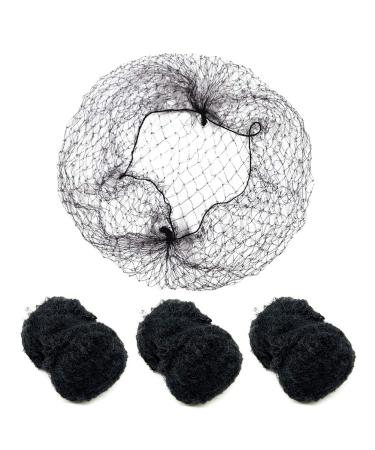 Pack of 100 hair nets invisible elastic hair net 20" for wig and hair fixation ladies' knot making black