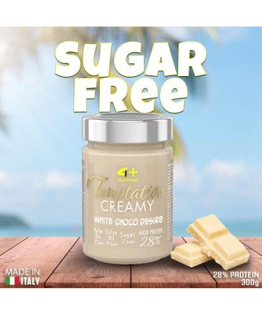White Chocolate Spread- Sugar Free Chocolate Spread with Creamy Cocoa Taste Gluten Free Spread White Chocolate Butter No Added Sugar 9g Protein Per Serving Keto No Palm Oil (4 Nutrition) - 300g - Buy Online on GoSupps.com