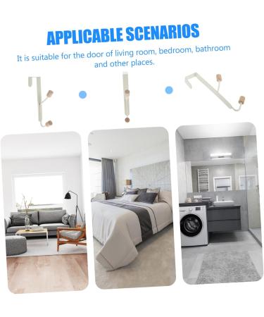 LABRIMP Storage Hooks 2pcs Hanger Creative Dual-Hook Holder Behind Over Hooks Back Coat Cabinet Door Storage Clothing - Buy Online on GoSupps.com