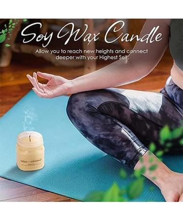 Buy Meditation Soy Wax Candle Relaxing & Non-Toxic Handpoured Essential Oils in Glass Jar | Long-Lasting Vetiver & Cedarwood Scent for Home - Buy Online on GoSupps.com