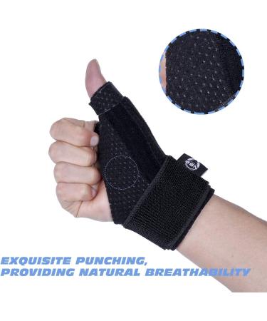Dr.Welland Reversible Thumb & Wrist Stabilizer Splint - Pain Relief for BlackBerry Thumb, Trigger Finger, Arthritis - Ideal for Tendonitis, Carpal Tunnel - Lightweight & Breathable - S/M - Buy Online on GoSupps.com