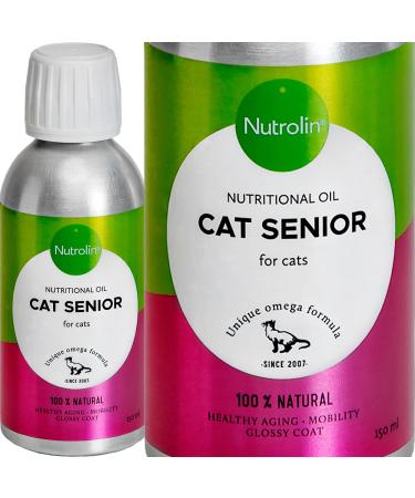 Nutrolin Cat Senior Health Supplement 7yrs+. Rich in Omega 3 200mg/ml Antioxidant Vitamin E Enhances Mobility Supports Joints & Vital Organs. 150ml Senior 150ml