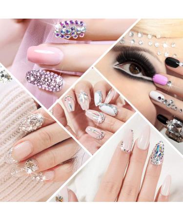 Subay Crystals AB Nail Art Rhinestones Set with Tweezer and Picker Pen - Buy Online on GoSupps.com