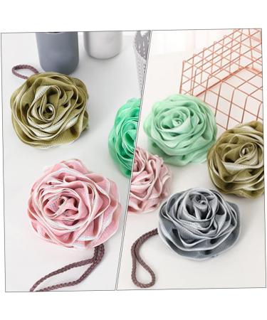 Healeved 4pcs Bath Flower Scrubber - Exfoliating & Cleaning Balls for Comfortable Home Bathing - Buy Online on GoSupps.com