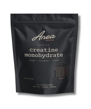 Anea Creatine Monohydrate - Unflavored | 5g Creapure per Serving | Supports Muscle Energy Strength & Recovery | Pure & Filler-Free | Made in GMP Facility