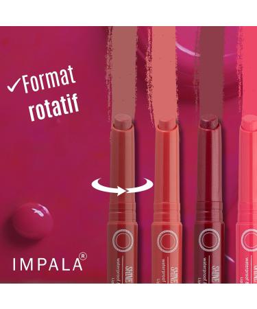 Impala - Brooklin Shine On Me Lipstick Color 13 Caf Mocha | Shiny Lipstick | Smooth Texture Lipstick | Long Lasting Moisturizing Lipstick - Buy Online on GoSupps.com