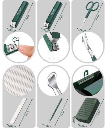 Nice Nail Clipper Set 5-in-1 Premium Grooming Set: Nail File Ear Pick Facial Hair Scissors and Mirror in Elegant Storage Box Manicure Set Nail Clippers Pedicure Kit Slant EDG Toenail Clipper - Buy Online on GoSupps.com