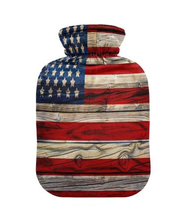 American flag wood heat bottle with cover heat bottles for pain relief heat bottle water bags water bags Heading bag for headaches 1l