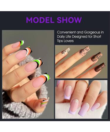 Gelike EC Medium Square Nail Tips - 240 PCS Full Cover Gel X Nail Tips Pre-Etched for Nail Extensions | Medium Square Shape with PMMA Resin Clear False Nails | Press On Nails in 10 Sizes - Buy Online on GoSupps.com