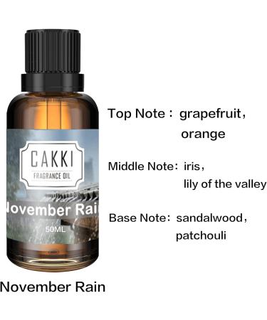 Buy November Rain Essential Oil for Diffusers - 50ml Cakki Fragrance for Candle & Soap Making - Buy Online on GoSupps.com
