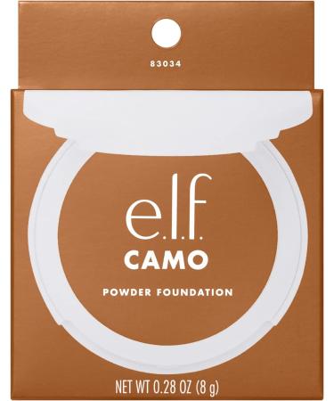 e.l.f. Camo Powder Foundation Deep 530 W | Primer-Infused Lightweight Formula | Long-Lasting Medium-to-Full Coverage | 8g Pack - Buy Online on GoSupps.com