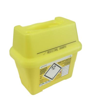 2L SHARPSAFE YELLOW BIO HAZARD BLADE SYRINGE NEEDLE CLINICAL LABELLED WASTE SHARPS BOX BINS