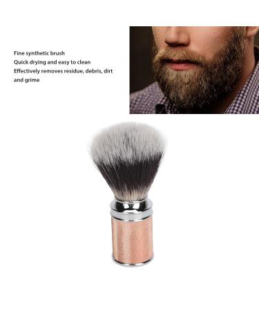 Premium Rose Gold Shaving Brush | Nylon Beard Brush with Curved Handle & Synthetic Foam - International Shipping - Buy Online on GoSupps.com