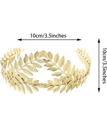 Gold Leaf Headband Set - Wedding Hair Accessories for Bride & Bridesmaid | Greek Golden Hair Crown - 2 Pieces (Gold/Silver) - Buy Online on GoSupps.com