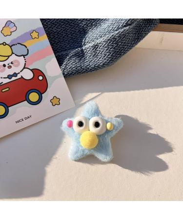 Cartoon Hair Clips Cute Adorable Hair Barrettes Lovely Hair Clips Star Hairpins Plush Barrettes Hair Accessories Women Yellow - Buy Online on GoSupps.com