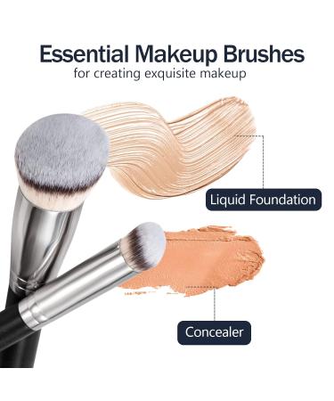 Make-up Brush Set: Soft Synthetic Concealer & Foundation Brushes for Flawless Application - 2 Pieces - Buy Online on GoSupps.com