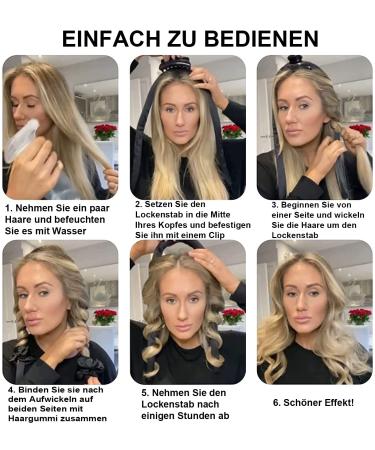 Overnight Curling Headband | Silk Strap Hair Curlers for Effortless Curls While Sleeping - Black - Buy Online on GoSupps.com