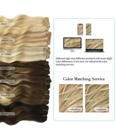 Buy Doores Clip In Extensions - Real Hair Dirty Blonde Highlights 24 Inch (60cm) 150g Remy Thick & Natural - Buy Online on GoSupps.com