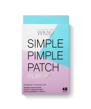 WKND COSMETICS Pimple Patches 48 Count - Hydrocolloid Acne Patches Facial Skin Care Products - Easy Peel Fast Healing Gentle Blemish Face Care Acne Dots & Zit Stickers - Play Zit Patch Play 48 Count