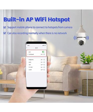 1080P Light Bulb Security Camera with PTZ, Night Vision & Motion Detection | Alexa & Google Assistant Compatible | 2.4G&5G WiFi | 1Pack with 64GB SD Card - Buy Online on GoSupps.com