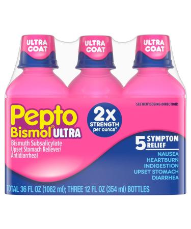 Pepto Bismol Ultra Strength, Original Flavor, Triple Pack 36 oz. each. (pack of 2) A1