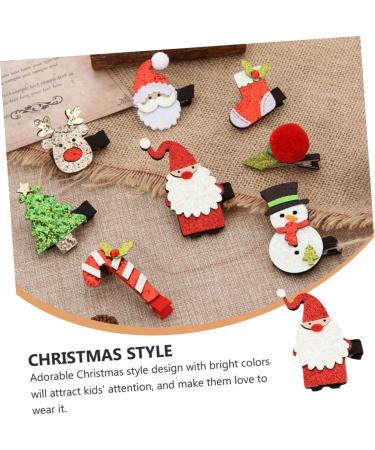 FRCOLOR 16 Sets Christmas Suit Hairpin Snowman Hair Clips Holiday Hair Santa Clause Suit Xmas Stocking Fillers Xmas Snowflake Barrettes Christmas Decor Kids Hair Pin Iron Elk Bobby Elder - Buy Online on GoSupps.com